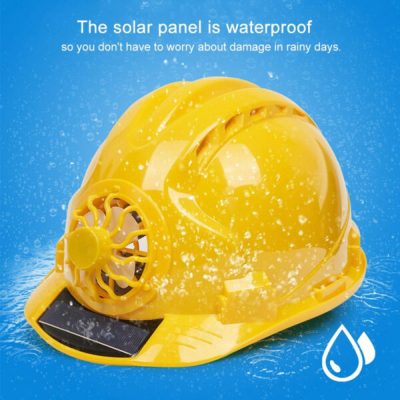 Solar Power Cooling Fan Safety Helmet