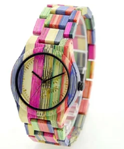 Colored Bamboo Wood Handmade Couple Watch
