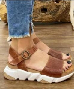 Casual Women’s Thick Sole Leather Sandals