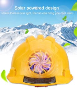 Solar Power Cooling Fan Safety Helmet