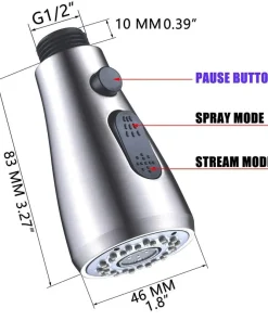 3 Function Kitchen Faucet Spray Head