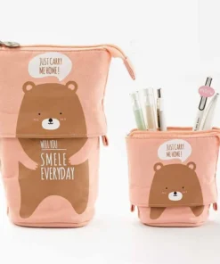 Simple And Cute Canvas Pull Retractable Pen Holder