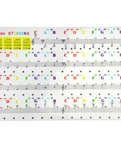 Piano Key Note Stickers