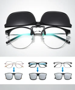 New Polarized Clip On Flip Up Sunglasses