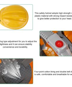 Solar Power Cooling Fan Safety Helmet