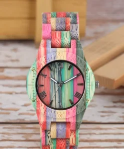 Colored Bamboo Wood Handmade Couple Watch