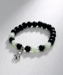 Glass Bead Luminous Bear Bracelet