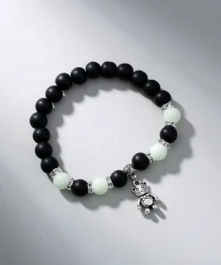 Glass Bead Luminous Bear Bracelet