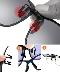 New Polarized Clip On Flip Up Sunglasses