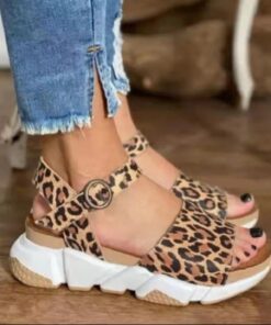 Casual Women’s Thick Sole Leather Sandals