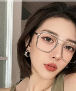 Double Beam Slim Retro PC Frame Optical Glass