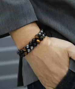 Double-layered Gemstone Bracelet