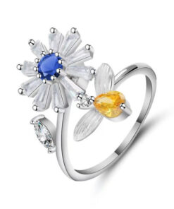 Elegant Sunflower Sunshine Rotating Ring