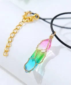 Geometric Crystal Necklace