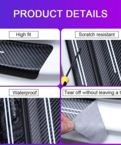Carbon Car Door Sills Stickers