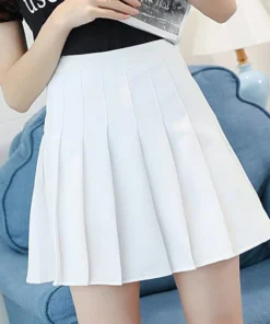 Sexy Korean Teenager High Waist Plaid Skirts