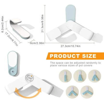 Adjustable Wall Mounted Pot Lid Holder