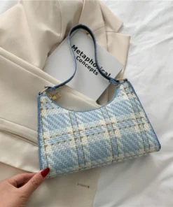 Simple And Stylish Plaid Bag