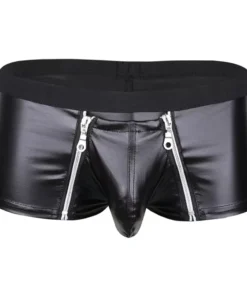 Mens Sexy Short Leather Panties