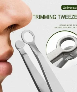 Multifunction Round-tipped Nose Hair Trimming Tweezers