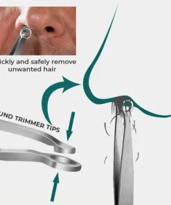 Multifunction Round-tipped Nose Hair Trimming Tweezers