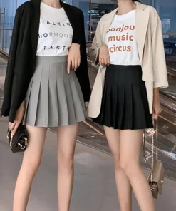 Sexy Korean Teenager High Waist Plaid Skirts