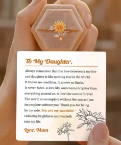 To My Daughter Sunflower Fidget Ring