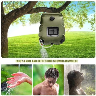 Solar-Powered Portable Travel Heated Shower Bag