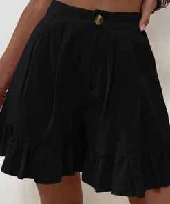 Women's High Waist Ruffle Shorts