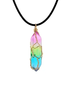 Geometric Crystal Necklace