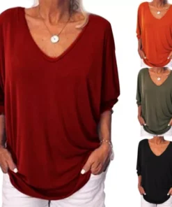 Button-Back Long Sleeve T Shirt