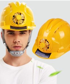 Solar Power Cooling Fan Safety Helmet