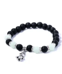 Glass Bead Luminous Bear Bracelet