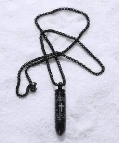 Mens Silver Bullet Necklace