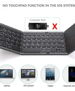 Foldable Wireless Bluetooth Keyboard with Touchpad