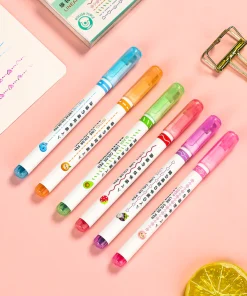 Dual Tip Pens with 6 Different Curve Shapes Fine Tips (6 PCS)