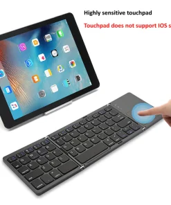 Foldable Wireless Bluetooth Keyboard with Touchpad