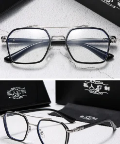 Double Beam Slim Retro PC Frame Optical Glass