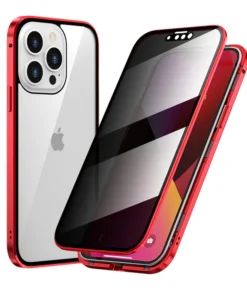 Metal Frame Tempered Glass Case For iPhone