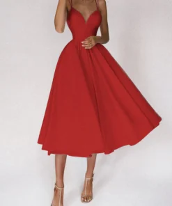 Elegant strappy V-neck Dress