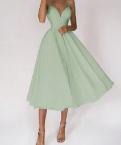 Elegant strappy V-neck Dress