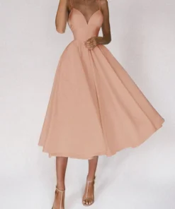 Elegant strappy V-neck Dress