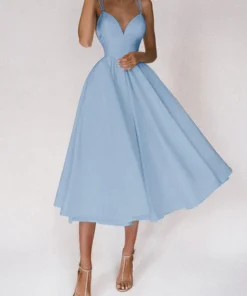 Elegant strappy V-neck Dress