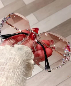 2022 Woman Rimless Diamond Sunglasses