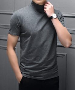 Men's High Neck Slim Fit T Shirt