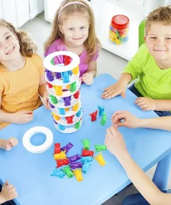 Penguin Tower Collapse Balance Toy