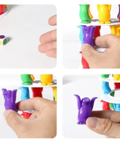 Penguin Tower Collapse Balance Toy