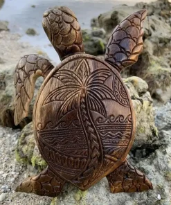 Hawaiian Turtle Wood Carving