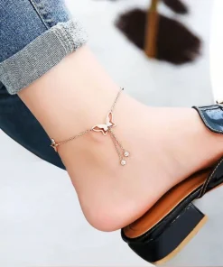 Gold Butterfly Anklet