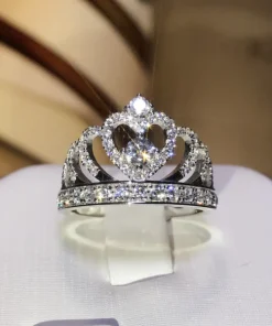 925 Sterling Silver Crown Purity Ring